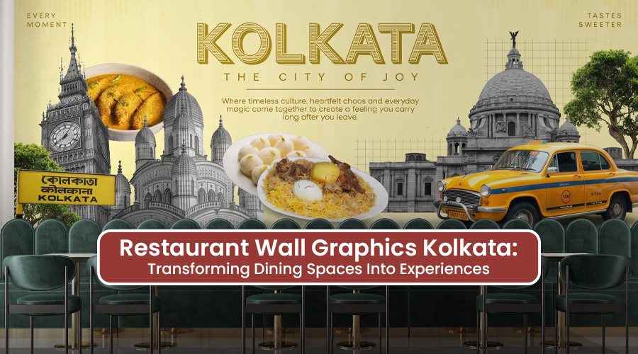 restaurant wall graphics in Kolkata