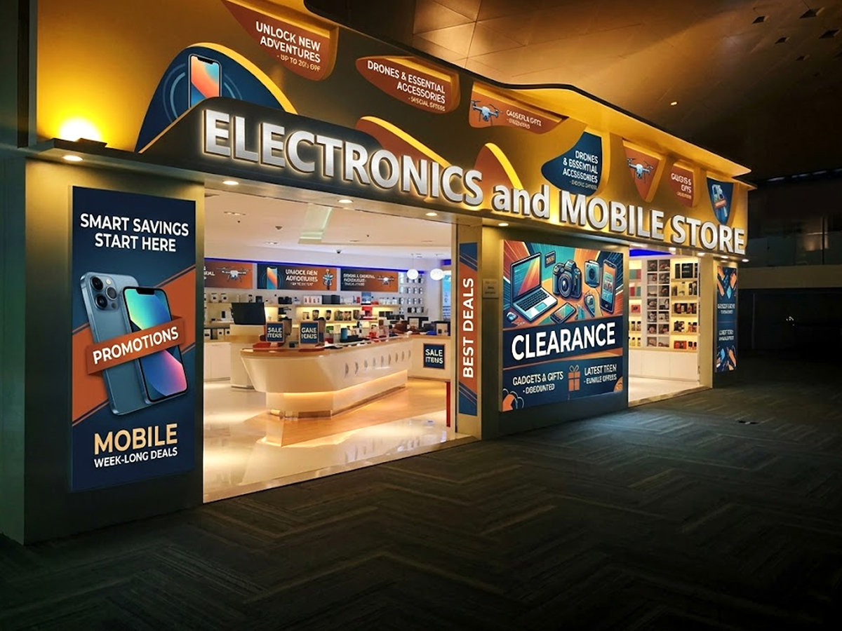 Electronics and Mobile Stores retail branding