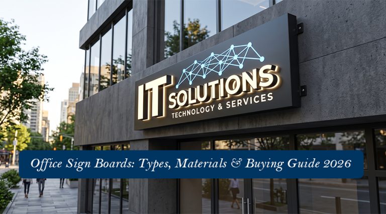branded office sign board