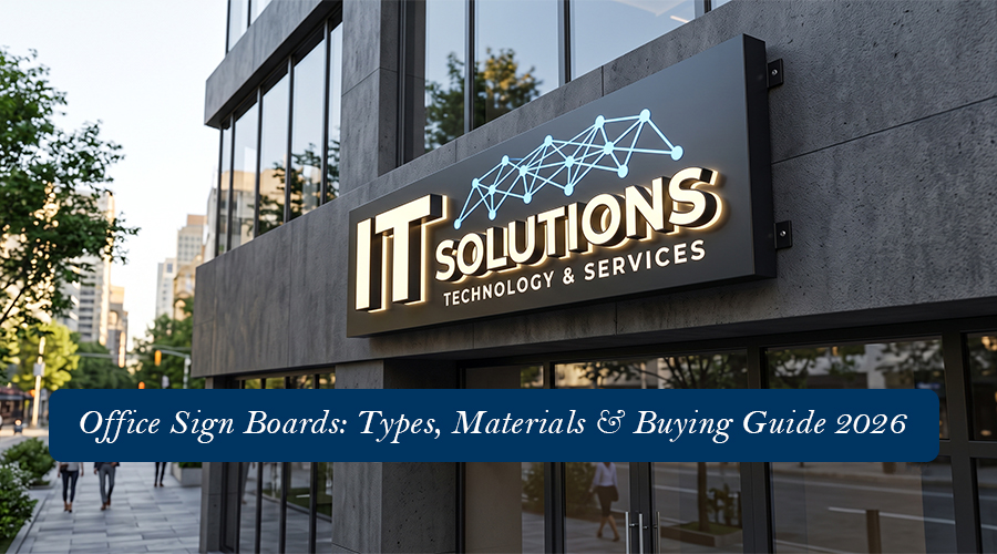 branded office sign board