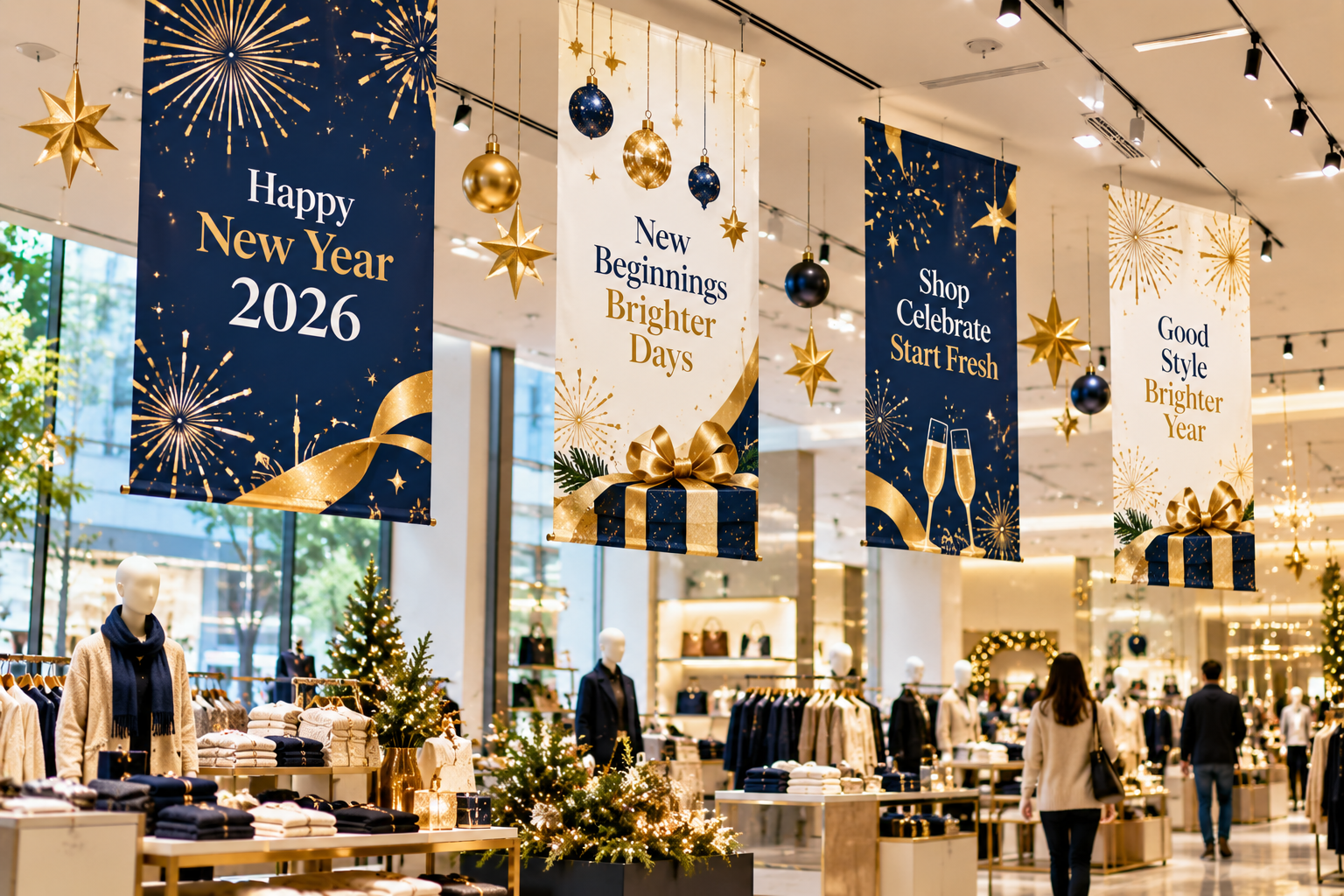 Modern festive graphics created for businesses looking to refresh their visual identity during seasonal celebrations